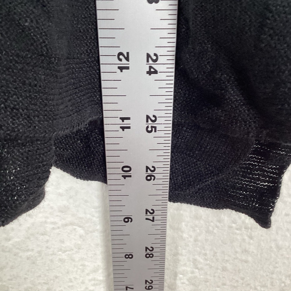 J.Jill Womens Sweater Sz L Large Petite 3/4 Sleeve Solid Black Excellent - Picture 4 of 7